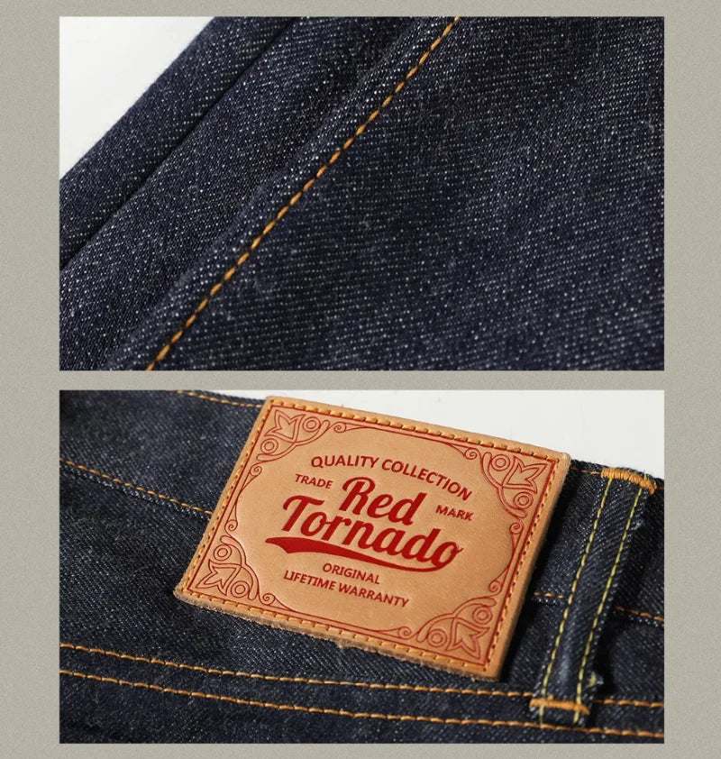 Red Tornado 55501 Relaxed Straight Fit Men's Jeans Raw Selvedge Denim Pants Amekaji