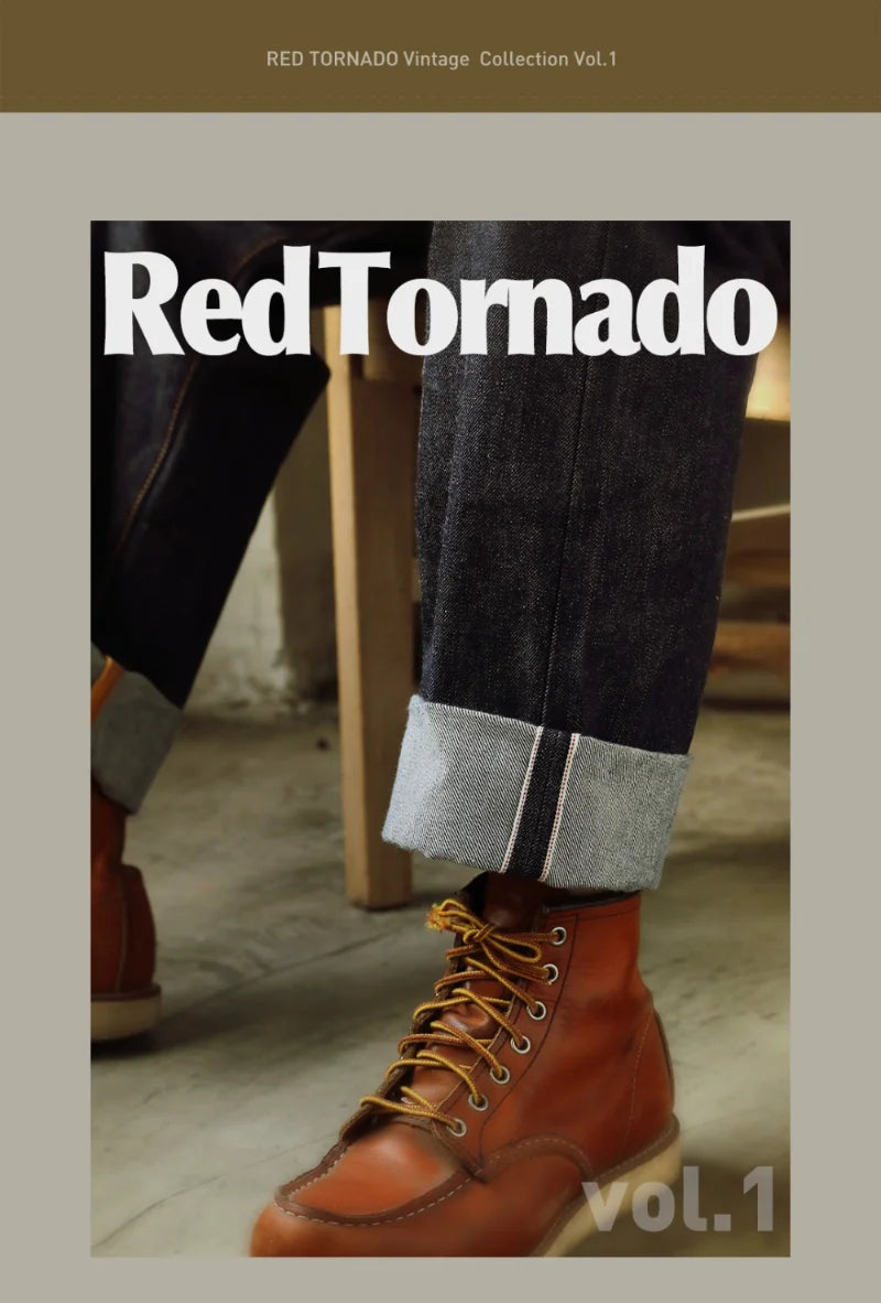 Red Tornado 55501 Relaxed Straight Fit Men's Jeans Raw Selvedge Denim Pants Amekaji