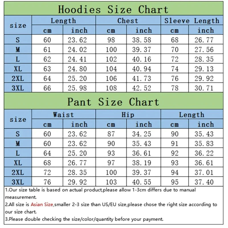 2024 Winter Hoodie Sets Men Tracksuit Casual Hoodies Sweatshirt Piece Set Male Pullover Hoody Fashion Streetwear Clothes Hoodies