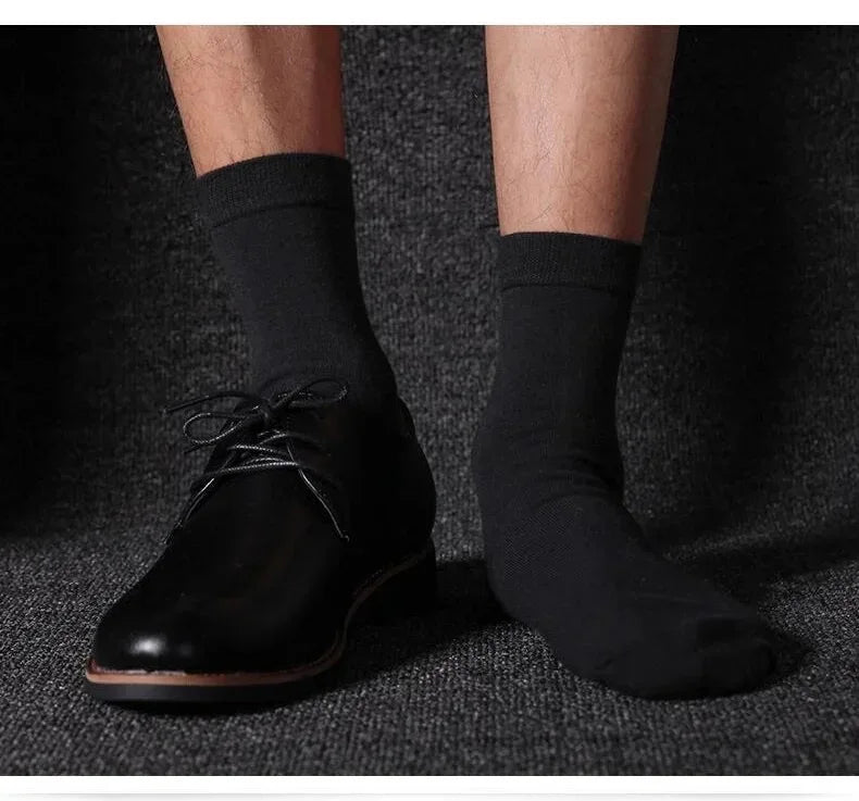 20Pcs/Lot Men's Pure Cotton Socks Plus Size Solid Color Casual Office Business Long Socks Breathable Soft Men's Socks EU39-48