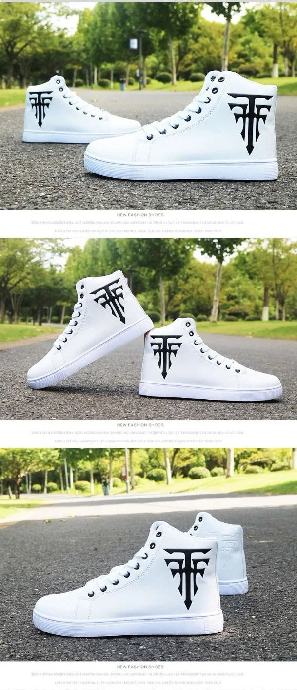 White Sneakers Man Vulcanized Sneakers Male Comfortable High Top Shoes Men Autumn Spring 2022 Fashion Mens Shoes Vulcanize Shoes